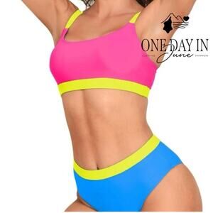 Aleumdr Crop Bikini Swimsuit Size M